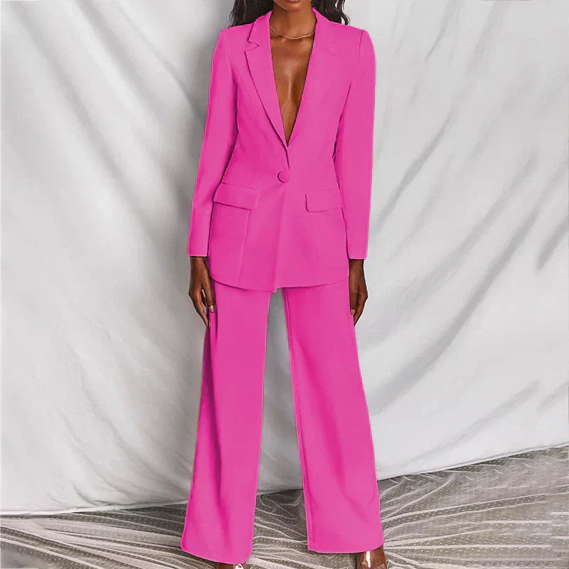 Elegant Blazer and Pants Set for Women
