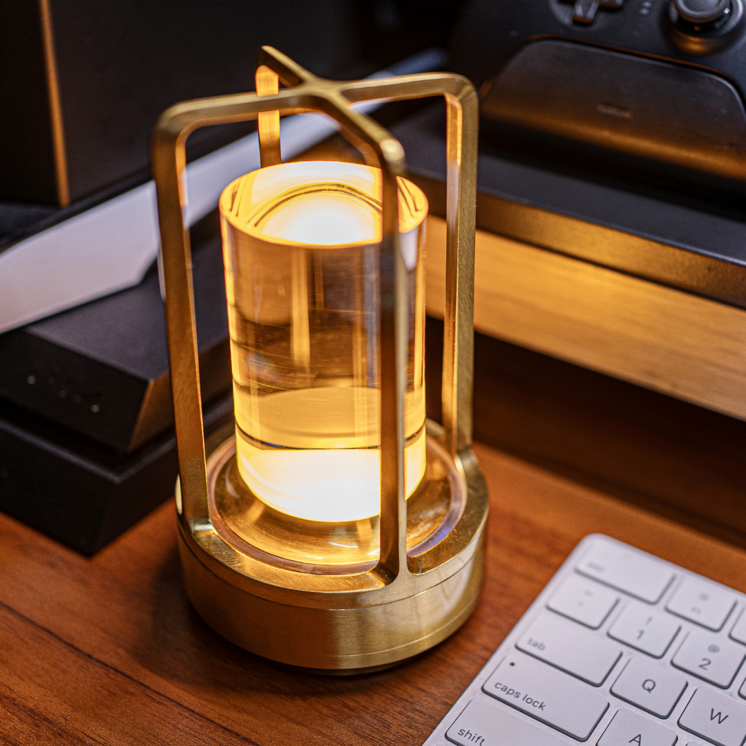 Elegant Glass Desk Lamp with Soft Lighting