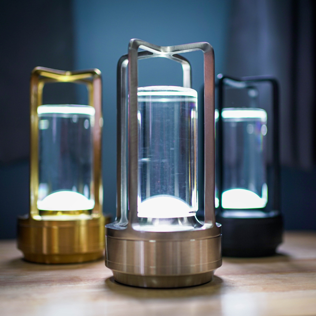 Elegant Glass Desk Lamp with Soft Lighting