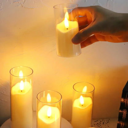 Elegant LED Table Lamp with Glass Shade