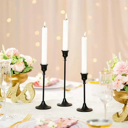 Luxury Silver Tone Candle Holder Set