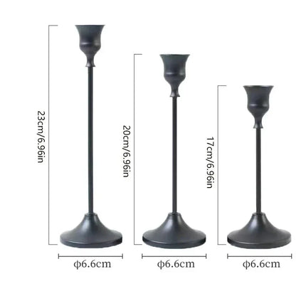 Luxury Silver Tone Candle Holder Set