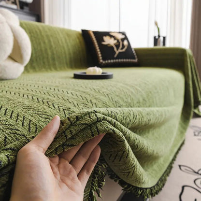 Stylish Herringbone Chenille Couch Slipcover