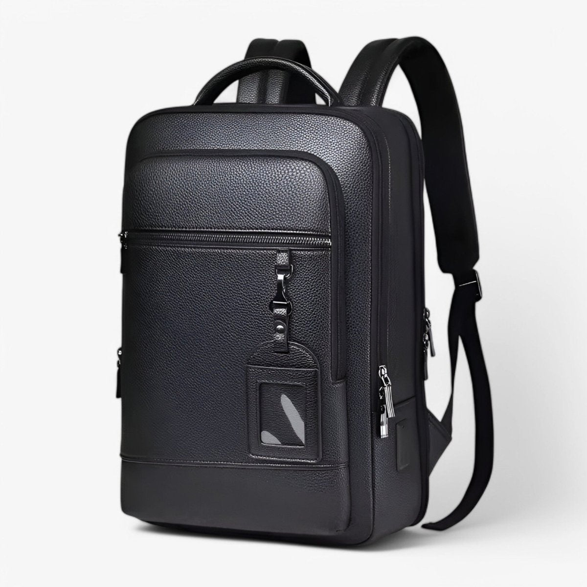 Premium Leather Laptop Backpack with USB Charger - Cofik