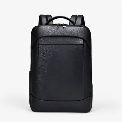 Premium Leather Laptop Backpack with USB Charger