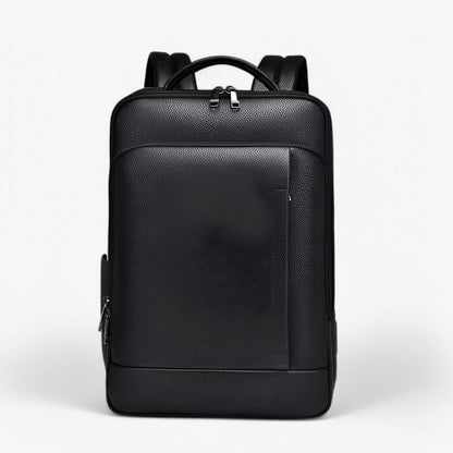 Premium Leather Laptop Backpack with USB Charger