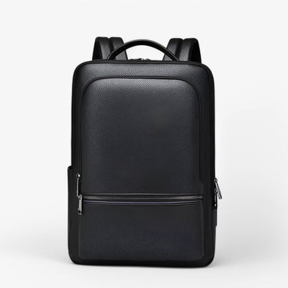 Premium Leather Laptop Backpack with USB Charger