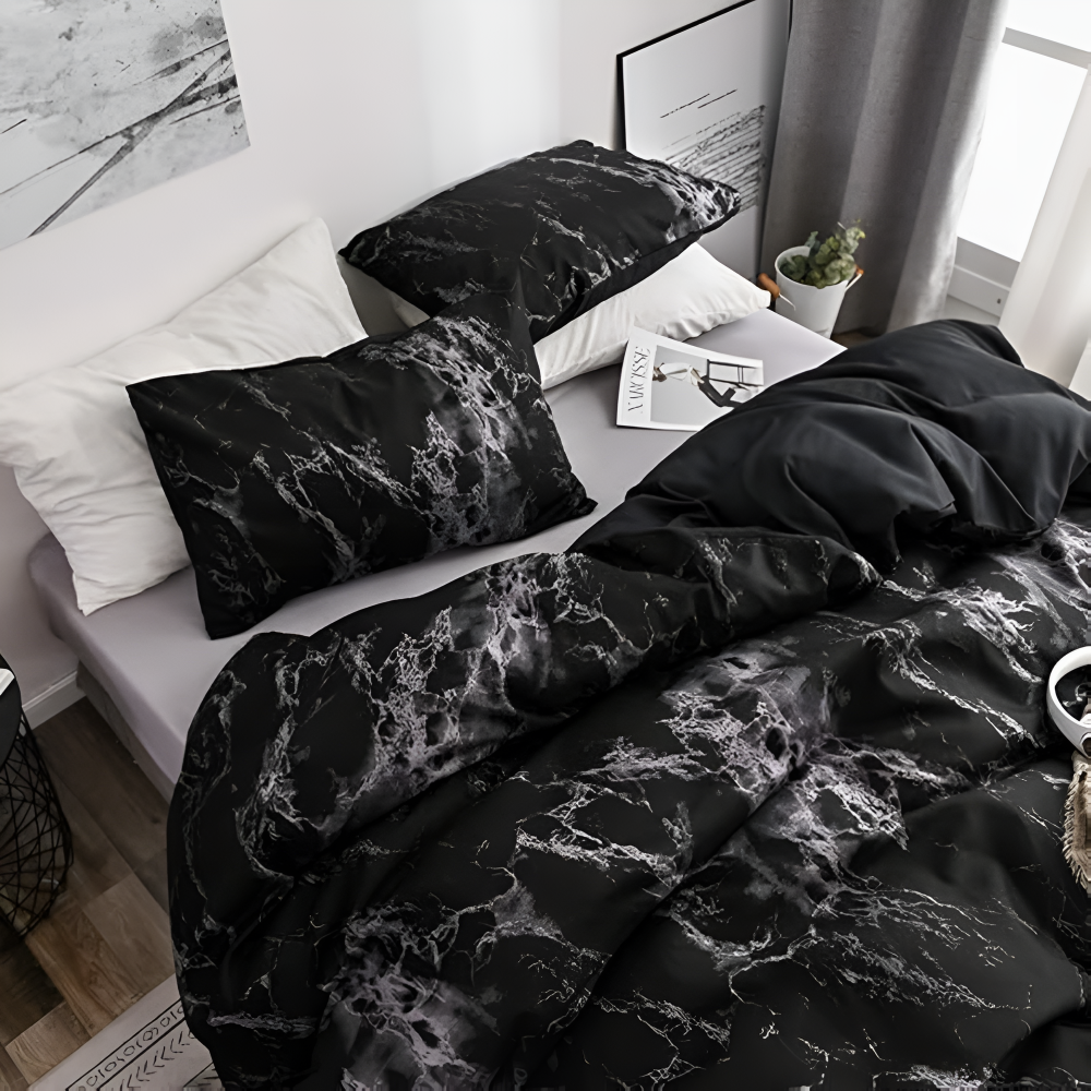 Grey Marble Design Plush Throw Blanket - Cofik