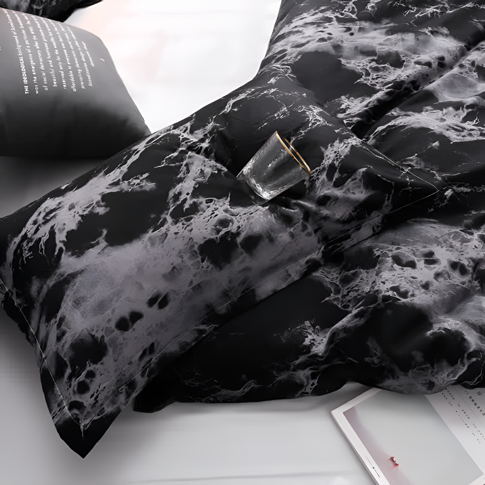 Grey Marble Design Plush Throw Blanket