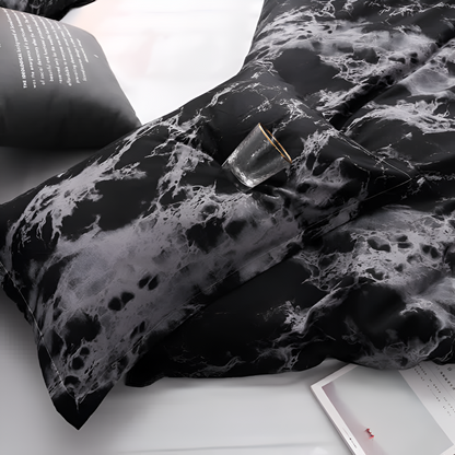 Grey Marble Design Plush Throw Blanket