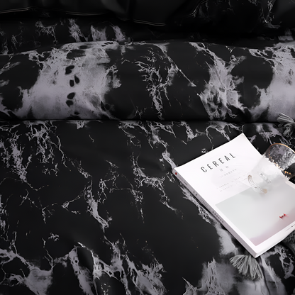 Grey Marble Design Plush Throw Blanket