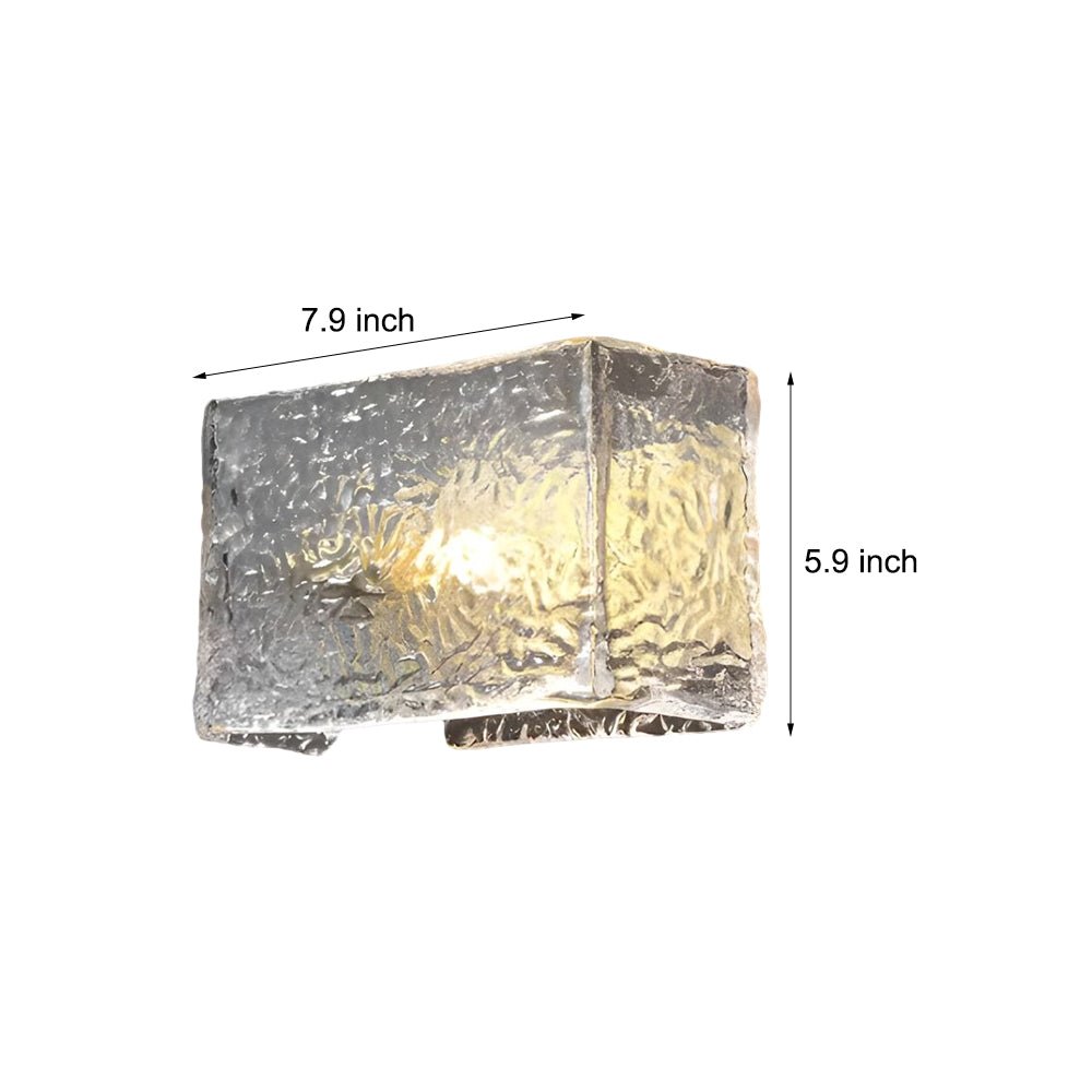 Contemporary LED Wall Lamp – Brushed Metal Glass Shade