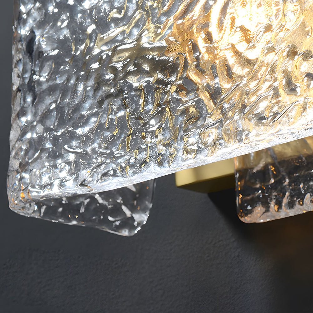 Contemporary LED Wall Lamp – Brushed Metal Glass Shade