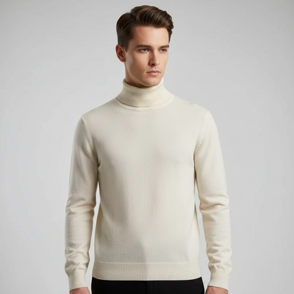 Elegantly Cut Turtleneck Sweater