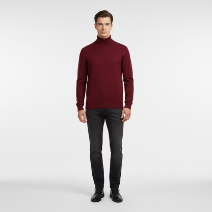 Elegantly Cut Turtleneck Sweater