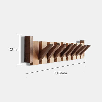 Traditional Wood Hall Tree Coat Rack