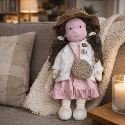 ELORA – Handmade Waldorf Doll Made of Cotton for Creative Play