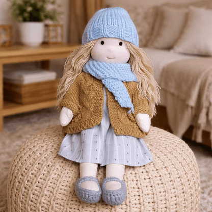 ELORA – Handmade Waldorf Doll Made of Cotton for Creative Play