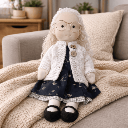 ELORA – Handmade Waldorf Doll Made of Cotton for Creative Play