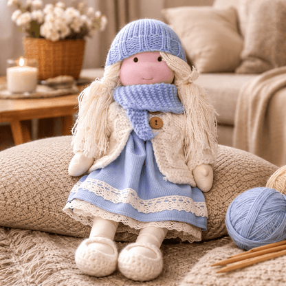 ELORA – Handmade Waldorf Doll Made of Cotton for Creative Play