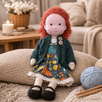 ELORA – Handmade Waldorf Doll Made of Cotton for Creative Play