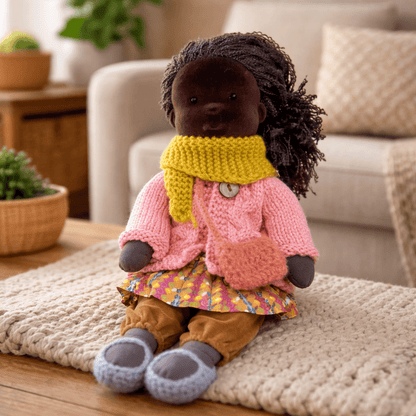 ELORA – Handmade Waldorf Doll Made of Cotton for Creative Play