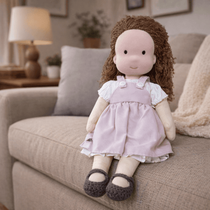ELORA – Handmade Waldorf Doll Made of Cotton for Creative Play