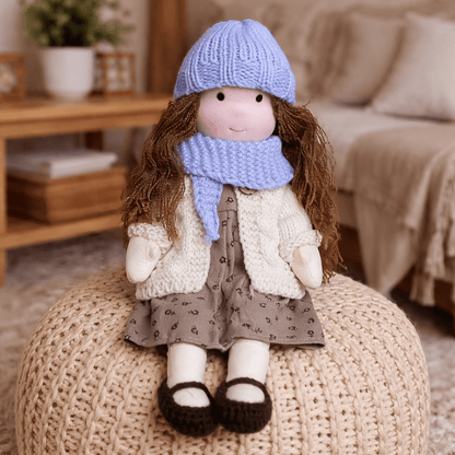 ELORA – Handmade Waldorf Doll Made of Cotton for Creative Play