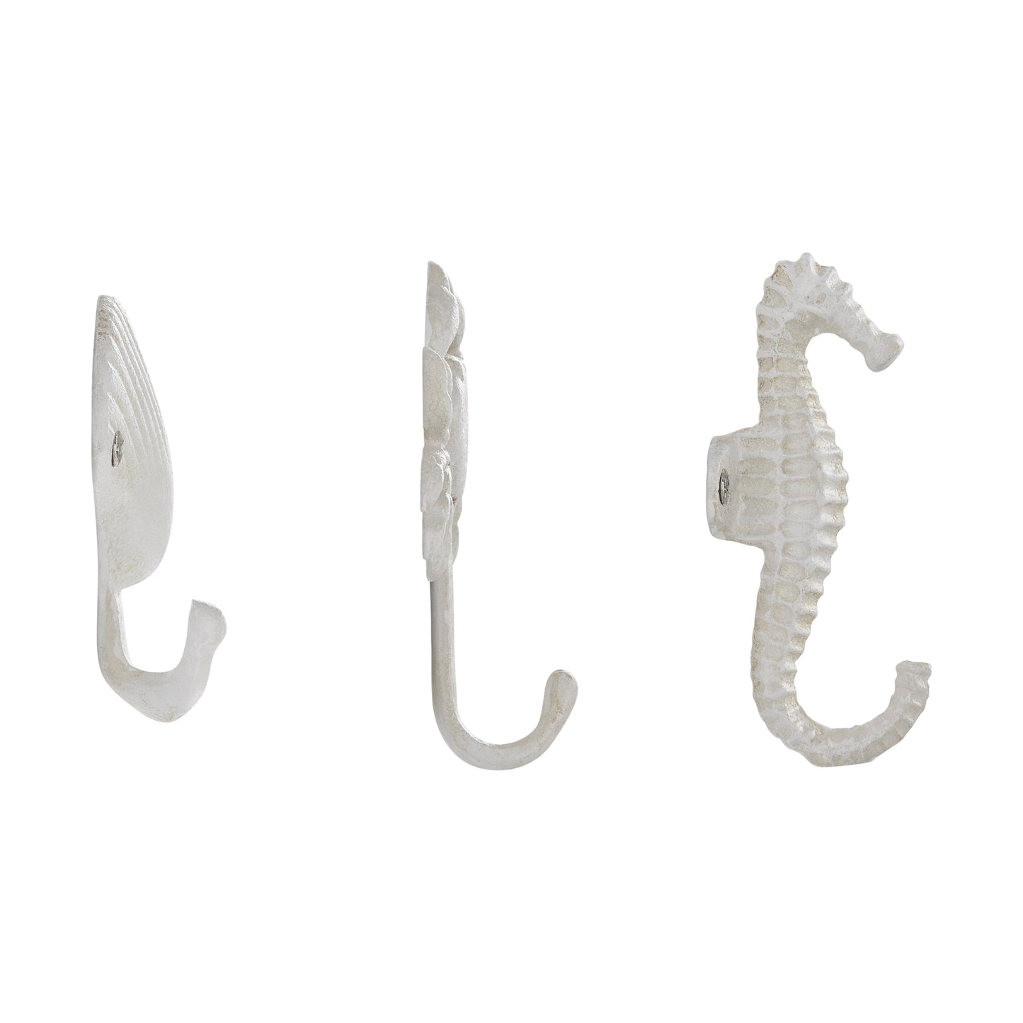 Coastal Ocean 3 Piece Wall Hook Set - Shell, Crab, Seahorse