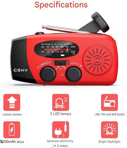 Portable Hand Crank Radio