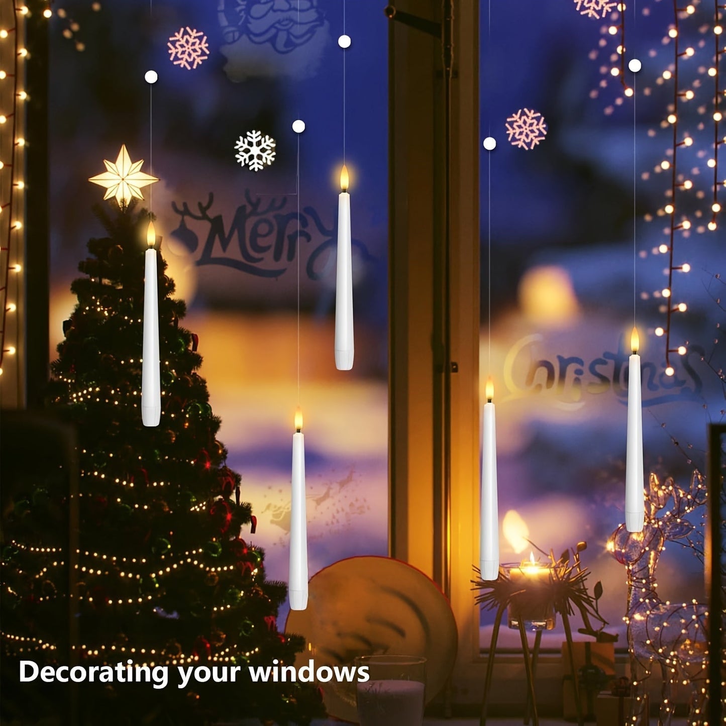 Indoor Outdoor Battery LED Lanterns Set