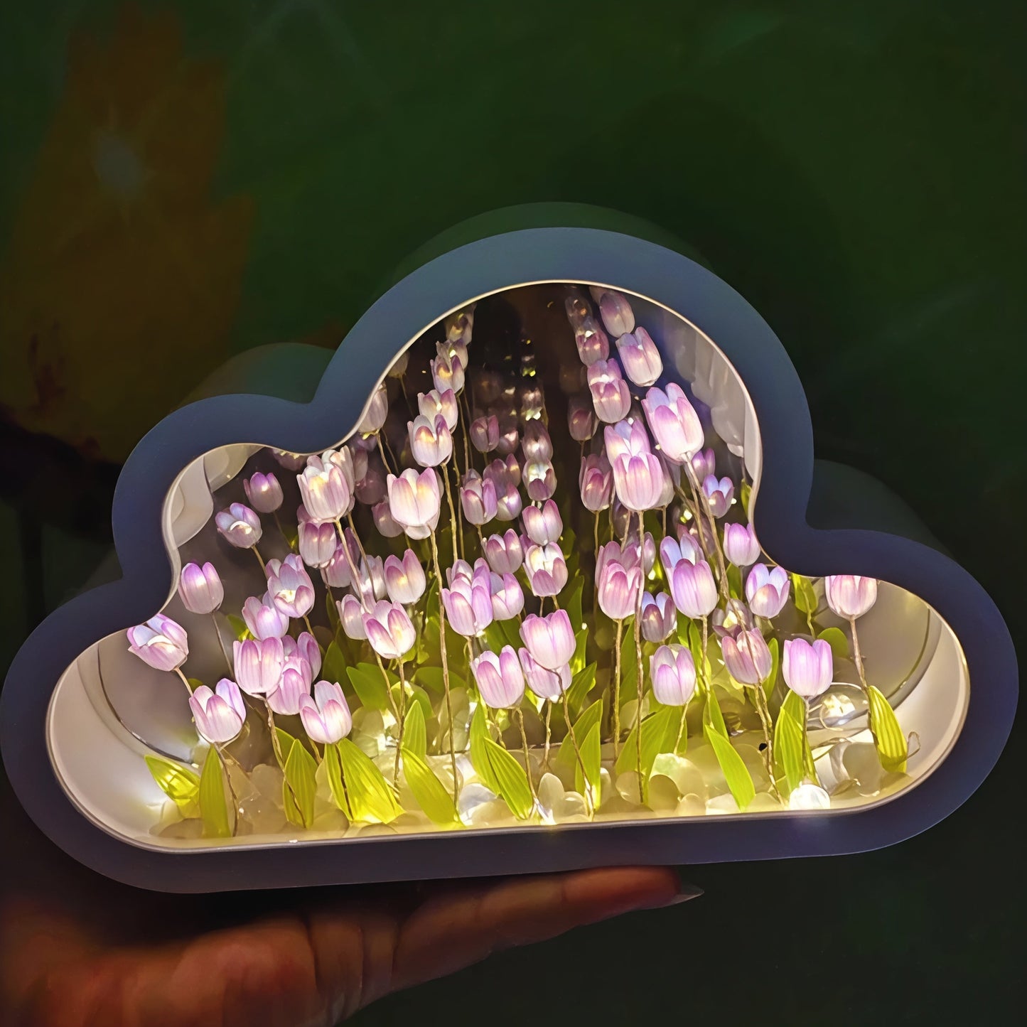 Stylish Round LED Desk Lamp with Mirror Effect