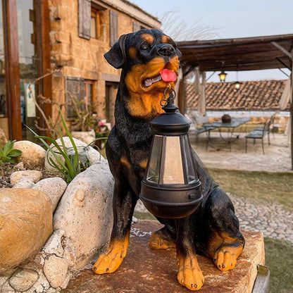 Outdoor Solar Powered Dog Garden Lamp
