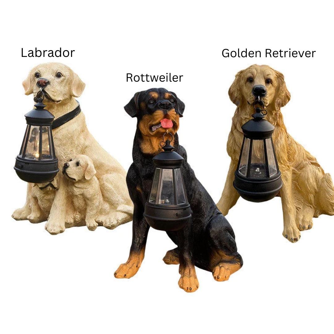 Outdoor Solar Powered Dog Garden Lamp