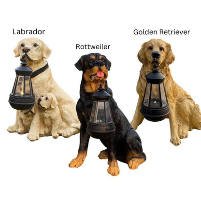 Outdoor Solar Powered Dog Garden Lamp