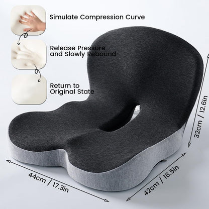 Contoured Orthopedic Memory Foam Chair Cushion