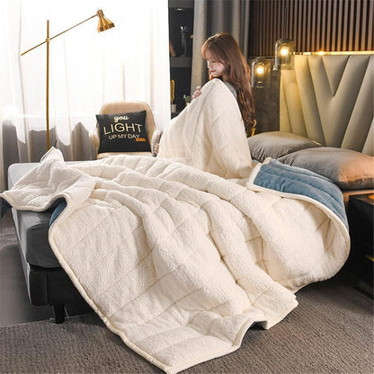 Extra Warm Plush Fleece Blanket, Non-Electric and Machine Washable