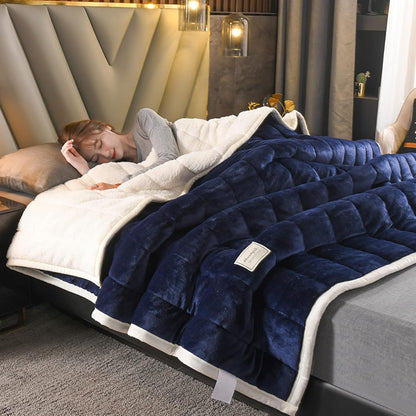 Extra Warm Plush Fleece Blanket, Non-Electric and Machine Washable