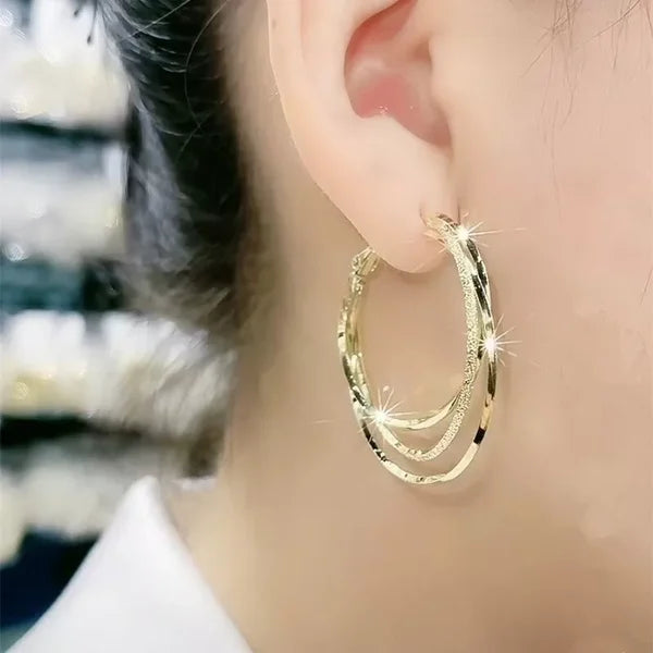 Cofik | Layered Circle Drop Earrings