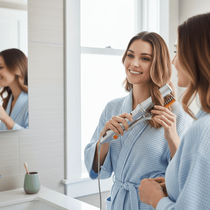 Dual Function Rotating Hair Styler Brush