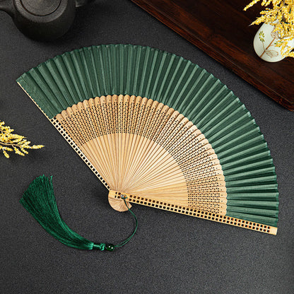 Natural Bamboo Silk Handheld Fan
