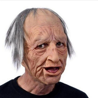 Spooky Old Man Mask - Realistic Halloween Latex Mask