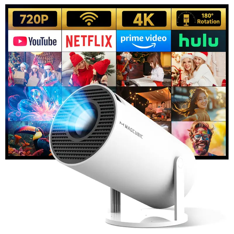 Compact 4K Portable Android Projector with WiFi 6 - Cofik