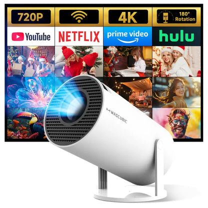 Compact 4K Portable Android Projector with WiFi 6 - Cofik