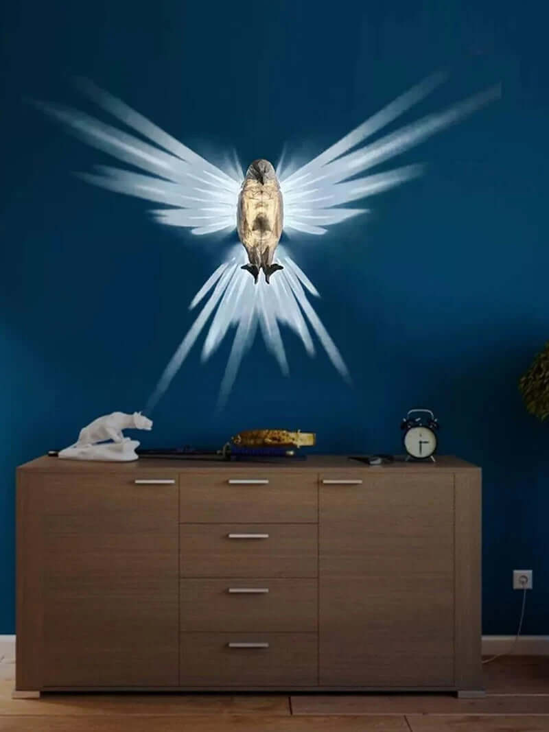 Unique 3D Bird Shaped Wall Lamp Animal Lighting Sconce