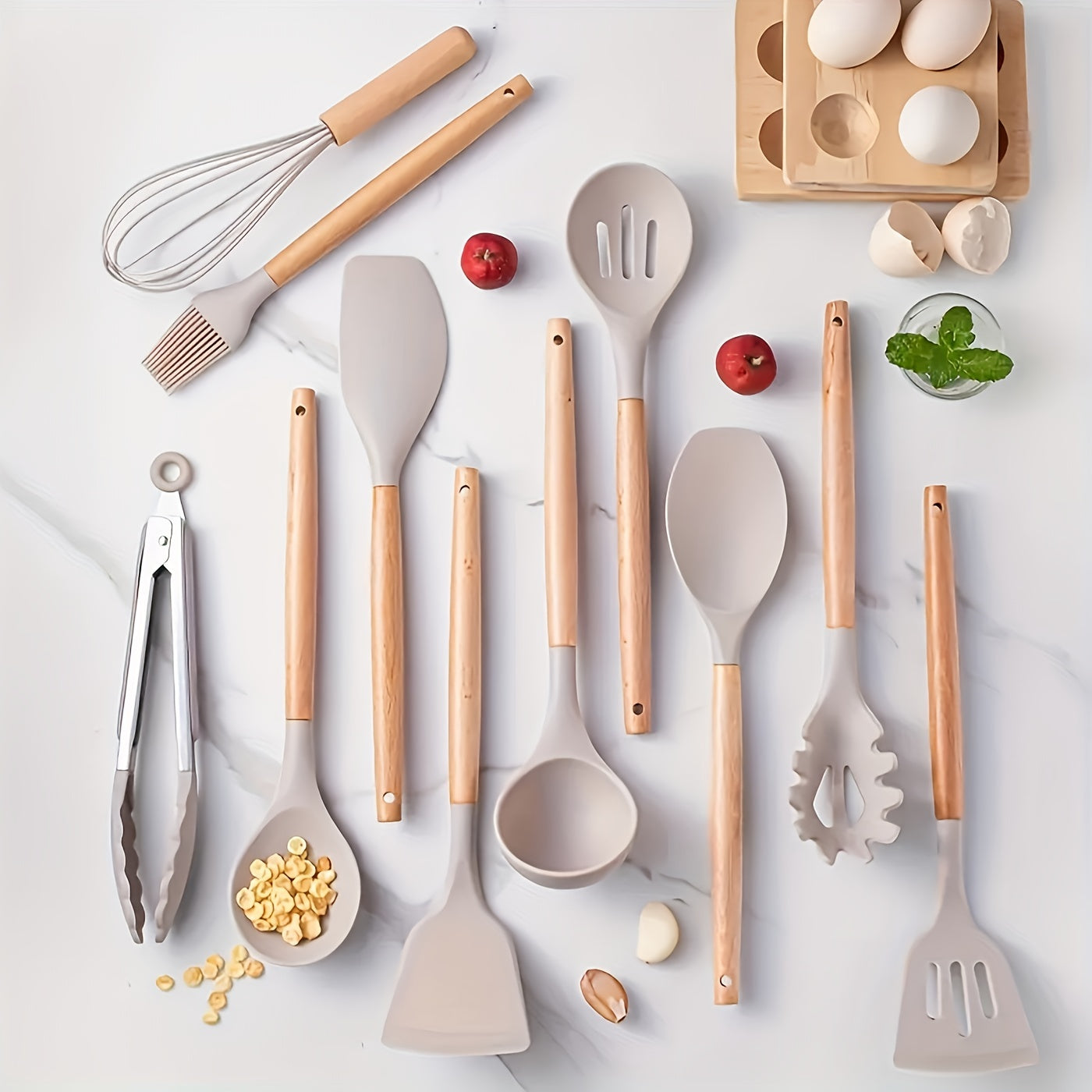 Durable Silicone Kitchen Utensil Set – Non Stick and Heatproof
