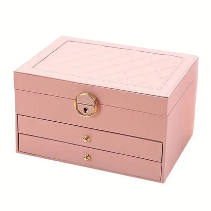 Secure Stackable Leather Jewellery Storage Box