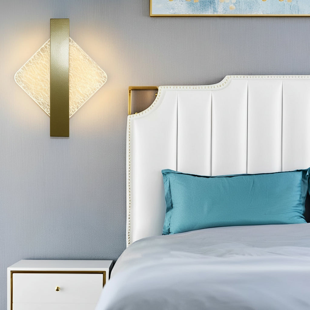 Contemporary LED Wall Light – Sleek Glass Bedroom Sconce