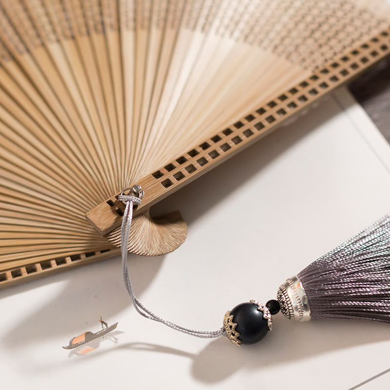 Natural Bamboo Silk Handheld Fan