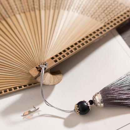 Natural Bamboo Silk Handheld Fan